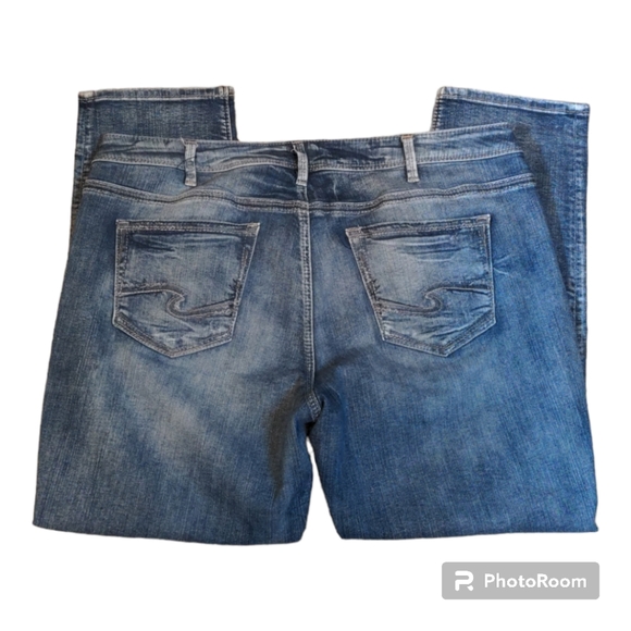 Silver Jeans Denim - SILVER JEANS CO. Plus Size 18 Medium WASH DISTRESSED